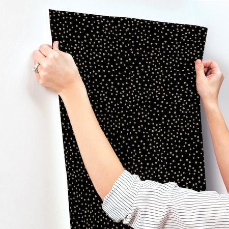 A-Street Prints Cassie Gold Petite Polka Wallpaper 4135-27306