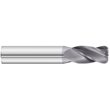 Fullerton Tool End Mill, 0.2500 OD x 0.7500 FL x 2.5000 OAL TIALN Radius 0.0080 Series: 3200 30603