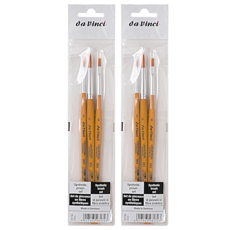 Da Vinci UNIVERSAL School Brushes, Synthetic, All Paint Types, Assorted, 3-Piece Set, 2PK VA-3503_0