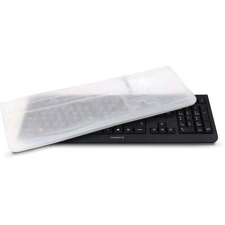 Cherry Keyboard, w/ Cover, Wired, 18-1/5"Wx6-9/10"Lx3/4"H, Black EZN-0800EU-2