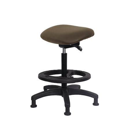 Blue Ridge Ergonomics Vinyl Sit-Stand - Standing Height with Black Foot Ring Stationary Glides in Taupe Supernova Vinyl VSTSS-RG-BF-RG-8809