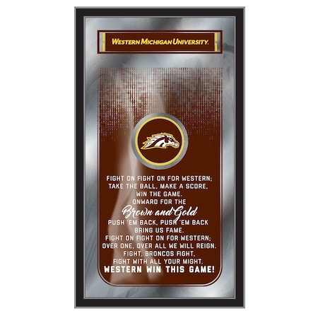 Holland Bar Stool Co Western Michigan 26" x 15" Fight Song Mirror MFghtWestMI