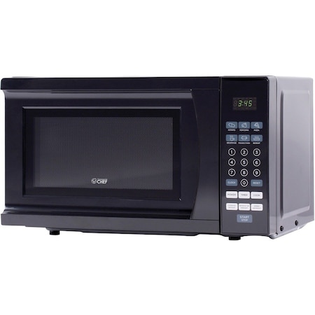 Commercial Chef Countertop Microwave, 0.7 Cubic Feet, Black CHM770B