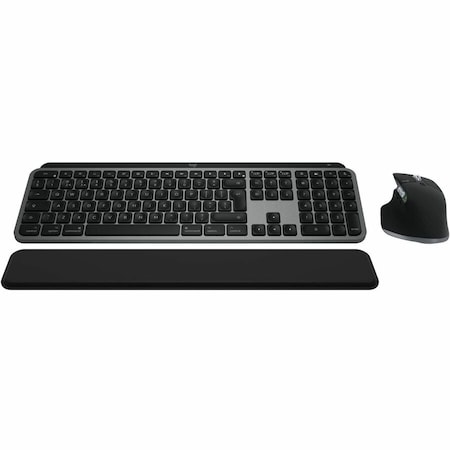 Logitech MX Keys S Combo for Mac, Wireless Keyboard and Mouse With Palm Rest, Bluetooth, Space Gray 920-012592