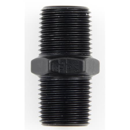 Fragola 491101-BL 0.13 in. MPT Pipe Nipple, Black FRG491101-BL