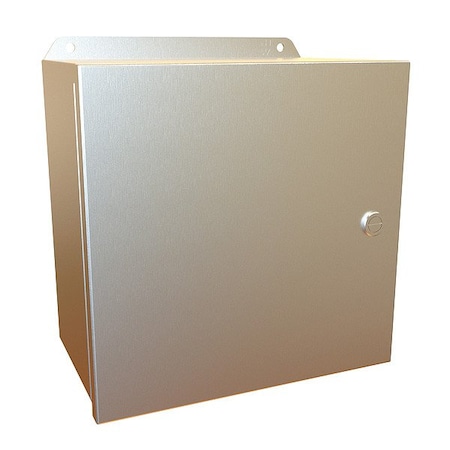 Hammond Latches Electrical Enclosure, 10 in H, 6 in D, 10 in W, 12, 13, 3R, 4, 4X, Stainless Steel EJ10106SS