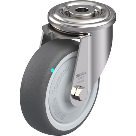 Blickle SS, Kingpin Swivel Caster, PU, 4", 330 lb. LEXR-PATH 100KFD