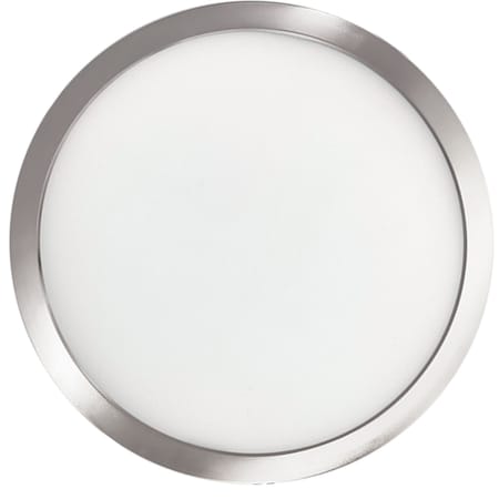 Bulbrite 7" Round 10.3-W 3000K LED Flush Mount Light, 1150 Lumens, Nickel Finish 773606