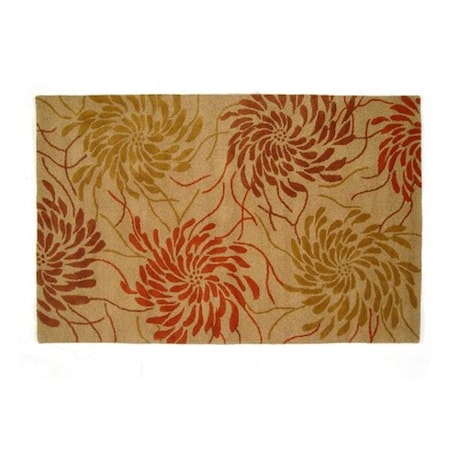 Lifestyles LS-RJ6 5 x 8 ft. Kavera 100 Percent Long Fiber Wool Hand Made Rug- Multicolor LS-RJ65X8