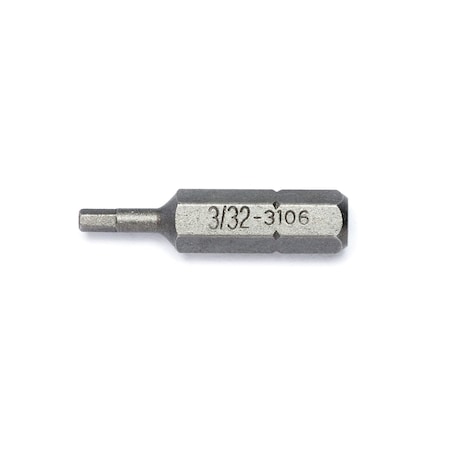 Genius Tools 273003 / 1/4in Hex Shank, 3/32in Hex Screwdriver Bit 30mmL 3106