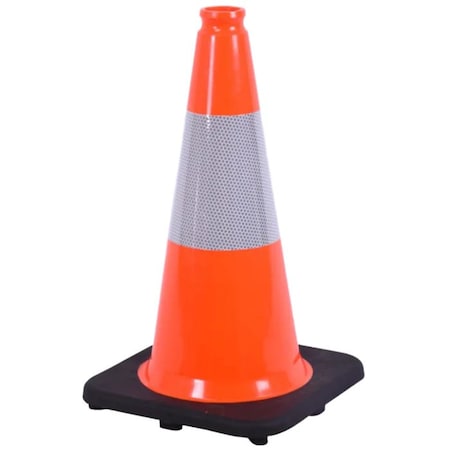 Traffic Kontrol 18in Traffic Cone, 3 Lbs, Orange, 6in Hi Intensity Reflective Collars, 1PC TKTC-18-3-OR-1C