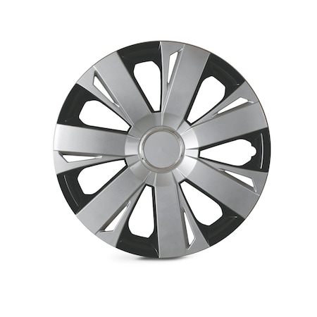 Altertrim 15 in Univ Hubcaps, Snap-On, (Slvr & Blk Lacq), 4PK CHB-5077-DP-15