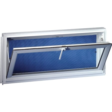 Duo- Competitor 31.875'' W. x 23.5'' H. White Vinyl Hopper Basement Window 3224 CPR