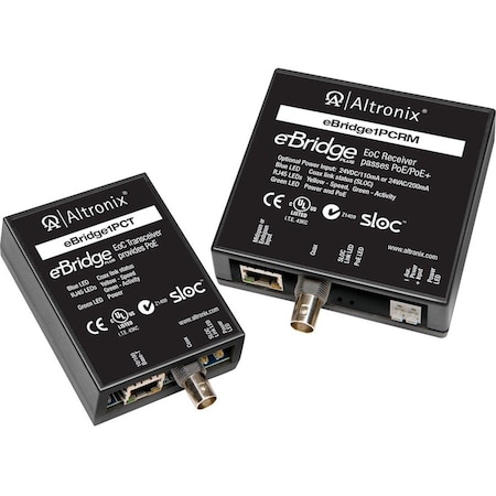 Altronix PoE Switch Kit, 1 Cam. Input, 3-1/2" W EBRIDGE1PCRMT