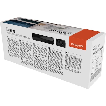 Creative Creative Stage SE 2.0 Bluetooth Sound Bar Speaker - Black - Under Monitor - USB - 1 Pack 51MF8410AA000