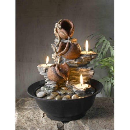 Fountain Cellar Tavolo Luci Mini Pot Tabletop Fountain with Candle FCT002
