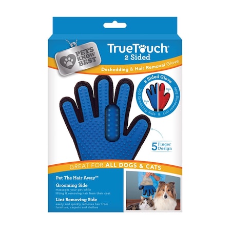 True Touch True Touch As Seen On TV Blue Cat/Dog Grooming Mitt 1 pk PKB08124