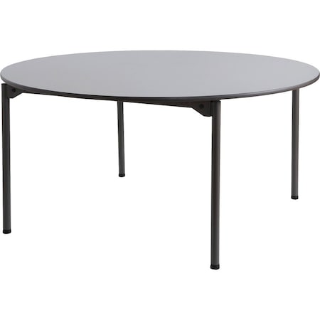 Iceberg Maxx Legroom Folding Table, Grey Top, Charcoal Frame, 60 in Dia x 29.5 in H 65867
