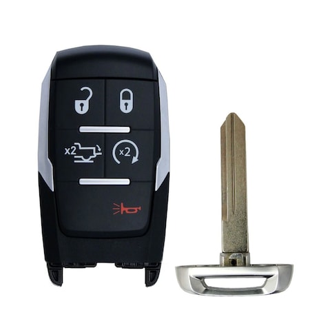 Aks Keys 2019 - 2024 RAM 2500 3500 4500 5500 Heavy Duty Smart Key 5B FCC# GQ4-76T - Silver Sides RC-DODGE-49C