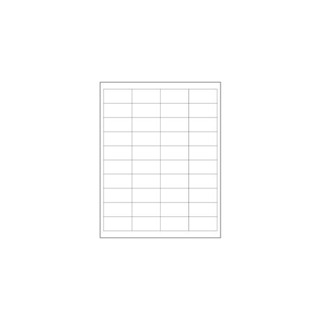Bubblefast 2 x 1'' White Rectangle Laser Labels-40 Labels per Sheet BFLL162