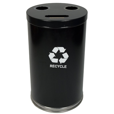 Witt Industries 34.5 gal Round Black, Metal 18RTBK