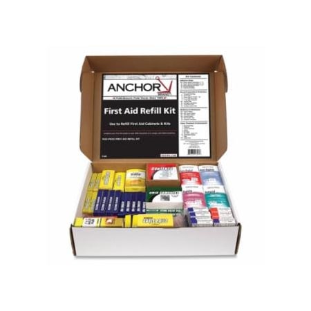 Anchor Brand 4 Shelf First Aid Cabinet Refill, Includes 1000 Pieces 101-4SH-RFL-CAB