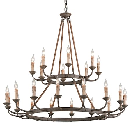 Troy Lighting Cyrano 24 Light Chandelier 48 In. Earthen Bronze F6118-EB