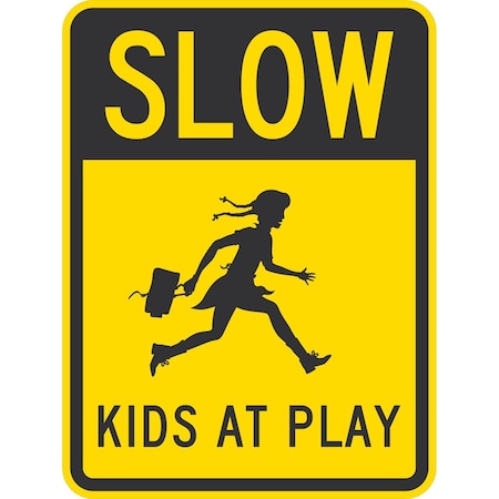 Lyle Slow Kids At Play (W/Sym), 18x24, Non-Reflective, Yellow G-10888-NA_18x24