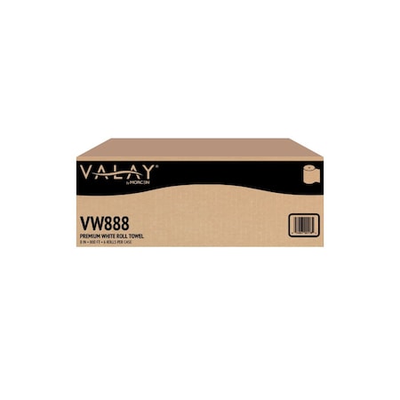 Morcon Valay Premium Roll Towel White, 1 P, PK6 VW888
