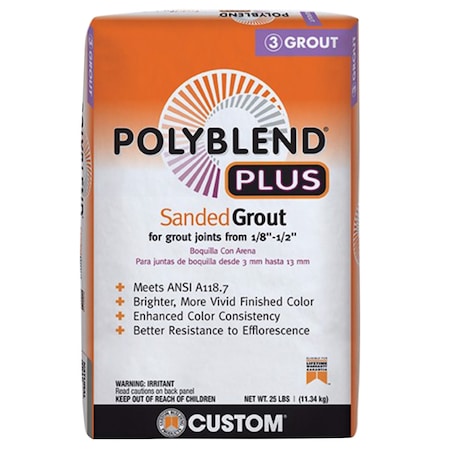Custom Building Products Polyblend Plus Indoor and Outdoor Arctic White Sanded Grout 25 lb PBPG64025