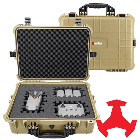 Eylar 20in Large Hard Case Equipped With Ragar Reconfigurable & Reusable XP Crosslinked Foam Insert SA00002-TAN-RG-XP