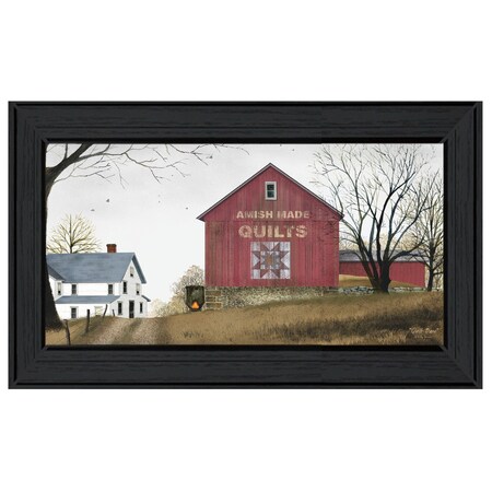Homeroots The Quilt Barn 1 Black Framed Print Wall Art 404603