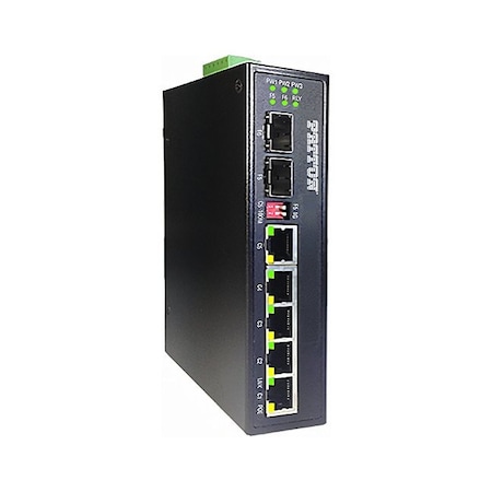 Patton Unmanaged Industrial Gigabit Ethernet Switch FP1005E/2SFP/DC