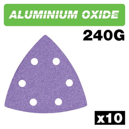 Trend Aluminum Oxide 240 Grit Delta Sanding Sheets, 93mm, Pack of 10, AB/OSC/240A, 10PK U*AB/OSC/240A