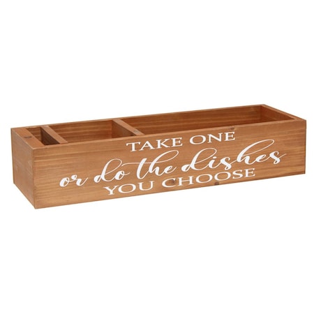 Homeroots 6" Brown Wood Desk Organizer 661199