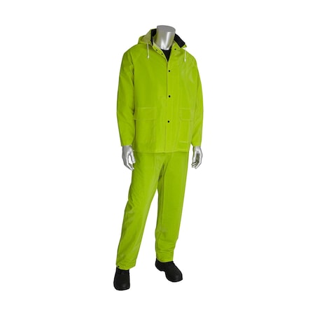 Falcon Premium Hi-Vis Three-Piece Rainsuit, 0.35mm 201-355X3