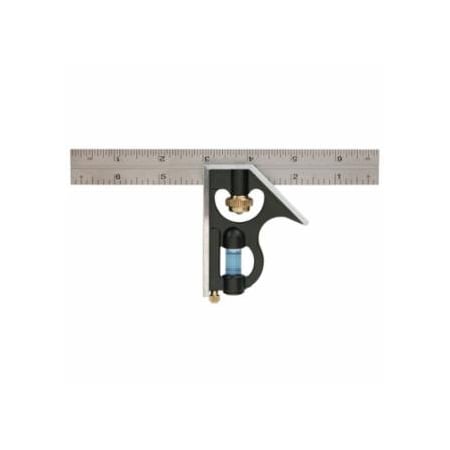 Empire Level True Blue Combination Squares, 6 in, 1/16 @ 1 in; 1/32 @ 1 in, Inch, Stainless Steel 272-E255