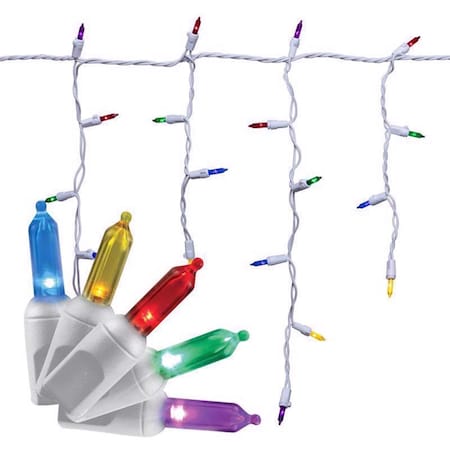 Celebrations Classic LED T5 Multicolored 100 ct Icicle Christmas Lights 6 ft. RIC100MUA