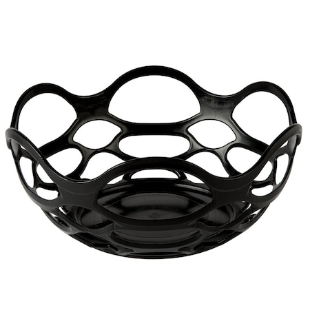 Hs 8in Open Weave Basket, Charcoal, 24 each/case HS1072CH