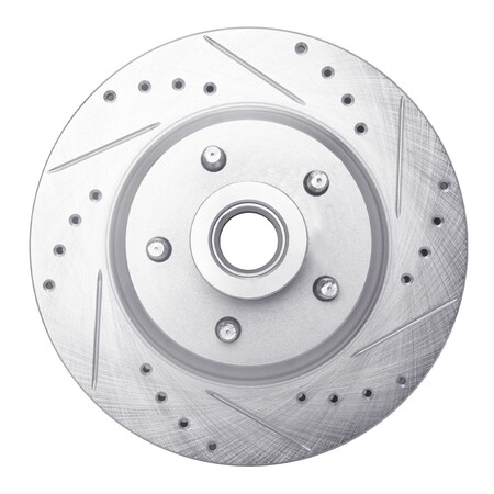Dynamic Friction Co DFC Brake Rotor - Drilled and Slotted - Silver 631-39003R
