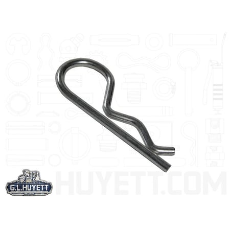 Huyett Bridge Pin, Zn Plt Spg Stl, .177 Wire Dia x 3.25 L x .940 In Eye Dia x Fits 5/8 to 1 Shft BP-206