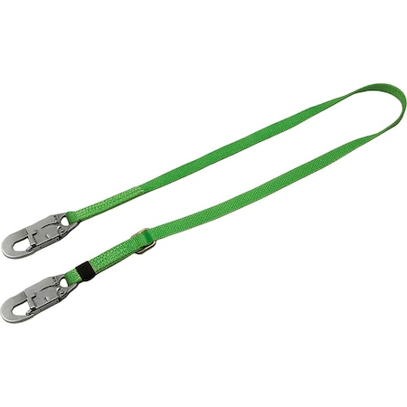 Miller Adjustable Rope Positioning Lanyard with Steel Locking Snap Hooks 210TWLS-Z7/8FTGN