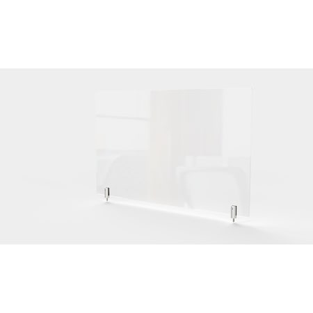 Ghent Partition Extender, Clear Thermoplastic w/ Screws, 30'' H x 42'' W PEC3042-H