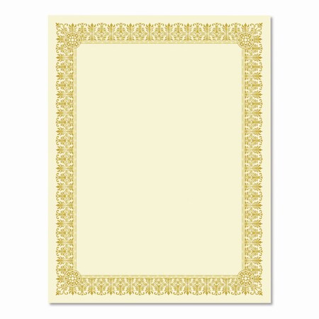 Southworth Premium Certificates, 8.5 x 11, Ivory/Gold with Fleur Gold Foil Border, 15PK SOUCTP1V