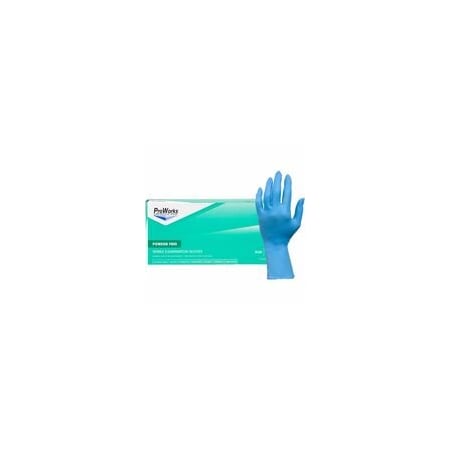 Proworks Nitrile Powder-Free Exam Gloves - 8 mil Thickness x 12in Glove Length - Medium Size - For, 10PK N108EPFMED