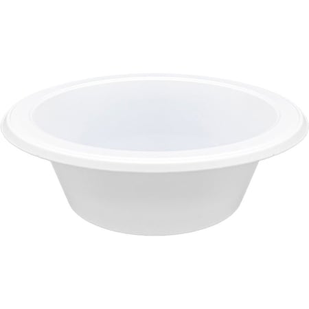 Genuine Joe Reusable Plastic Bowls - 12 oz - Disposable - White, 1000PK GJO10424CT