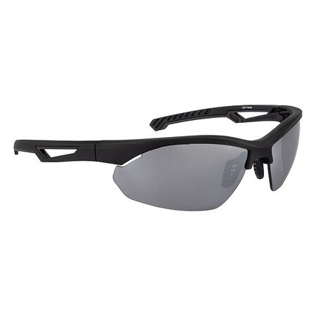 Crossfire Crossfire BOLO(TM), Safety Glasses, Silver Lens, Black Frame, Half-Frame 4823