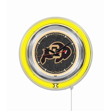 Holland Bar Stool Co University of Colorado Double Neon 15" Clock Clk15ColoUn