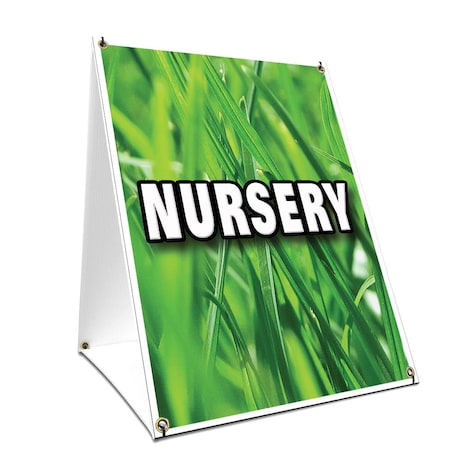 Signmission Nursery, 36 Inch x 24 Inch A-frame Yard Sign, Plastic Sign SBC-2436-Nursery