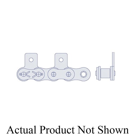Hkk Chain HKK Riveted Single Pitch Standard w/SA-1 Att Every 2nd P on Pin Link, 5/8 P, .4 Dia x 3/8 W RC050RSA1E2P